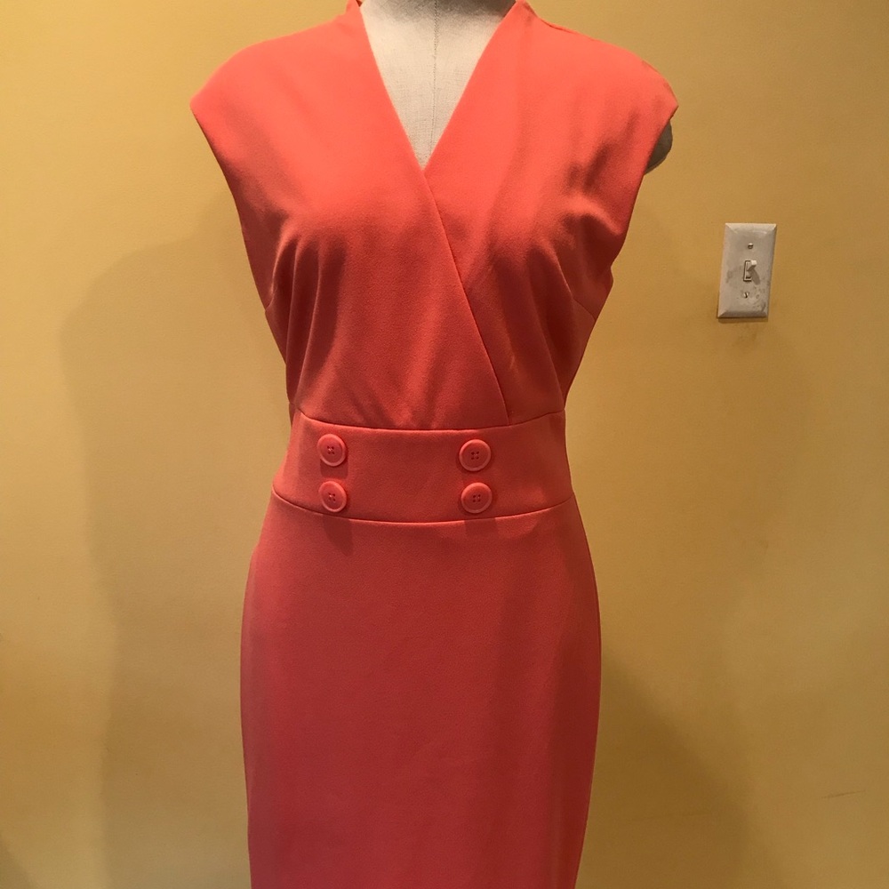 Women’s dress New York & Co dress coral small GUC sleeveless - Picture 1 of 8
